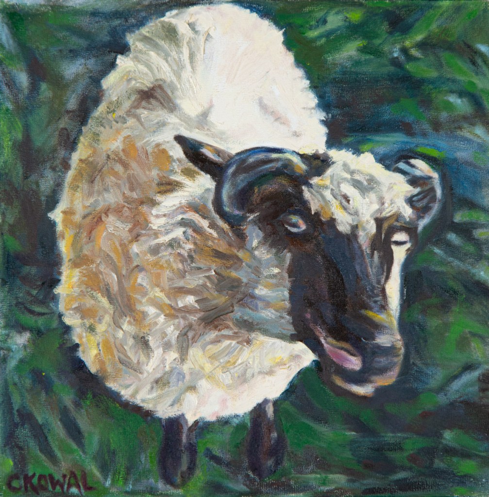 Painting: Brown Face Sheep Virgil