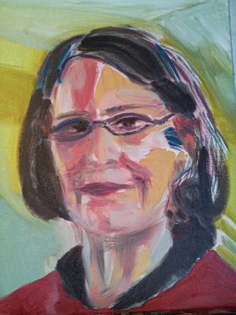 Painting: Self Portrait with Glasses